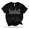 Baseball Rhinestone Transfer – Made to Order