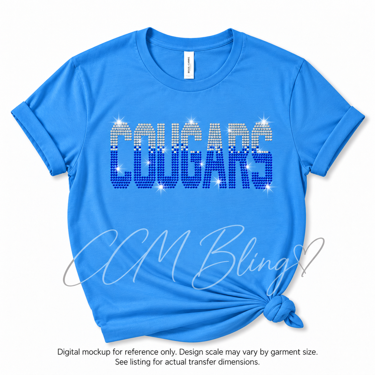Cougars Rhinestone Transfer – Made to Order